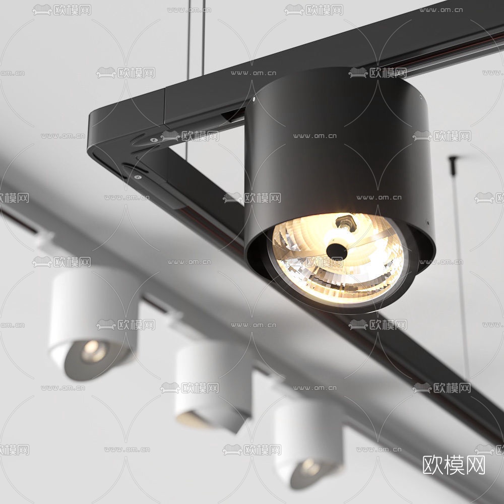 现代筒灯射灯3d模型