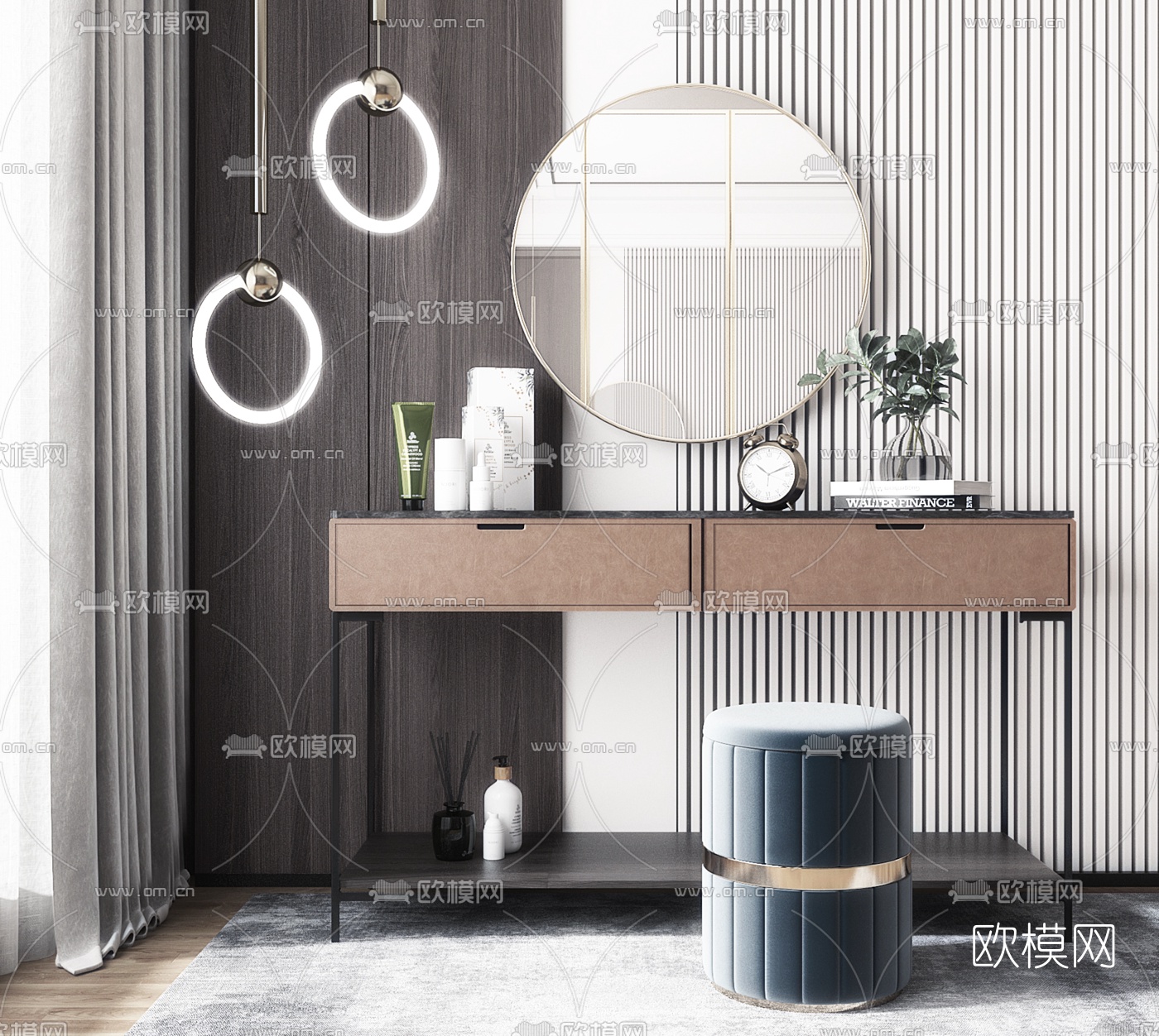 现代梳妆台3d模型