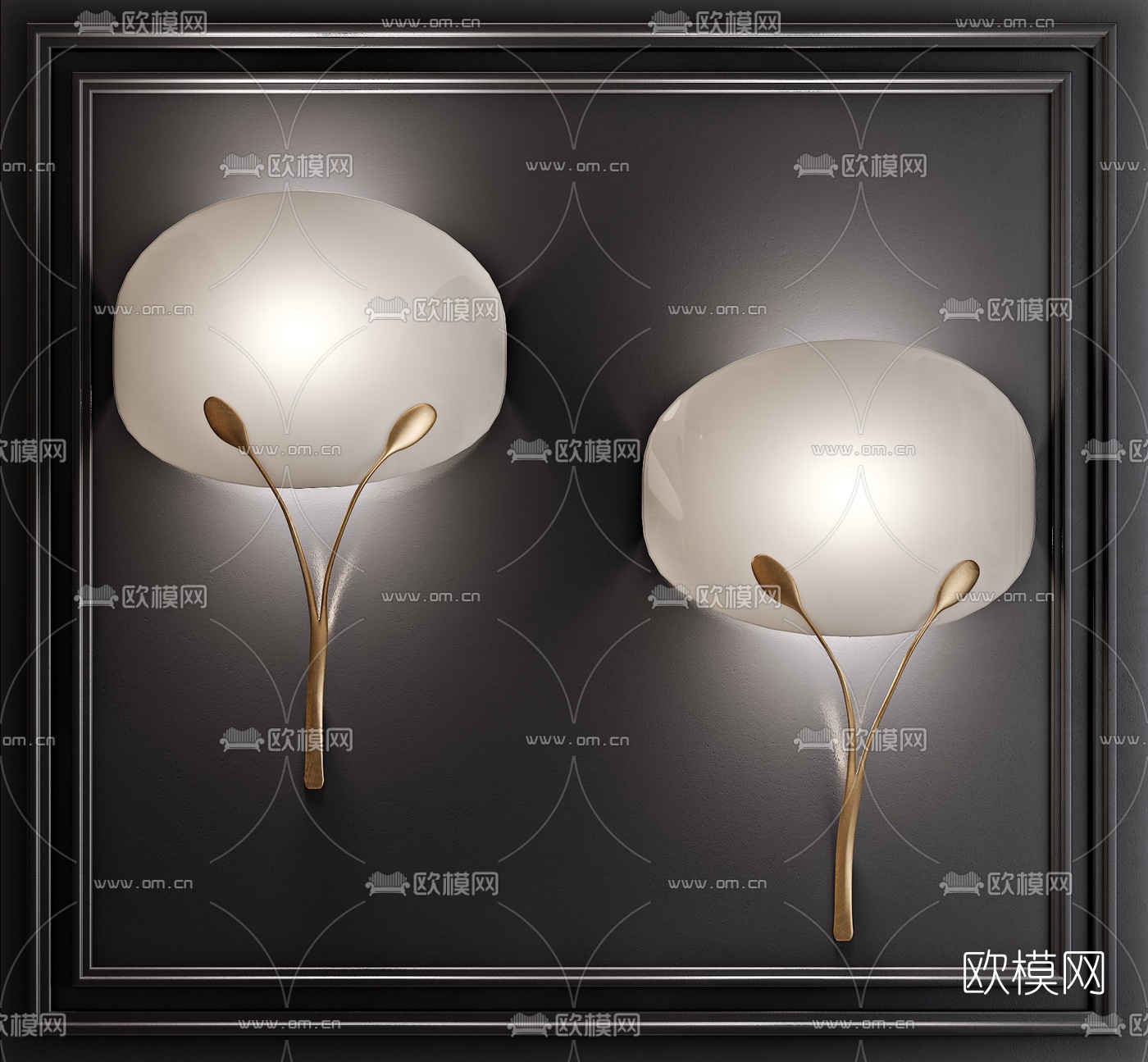 现代轻奢壁灯3d模型下载