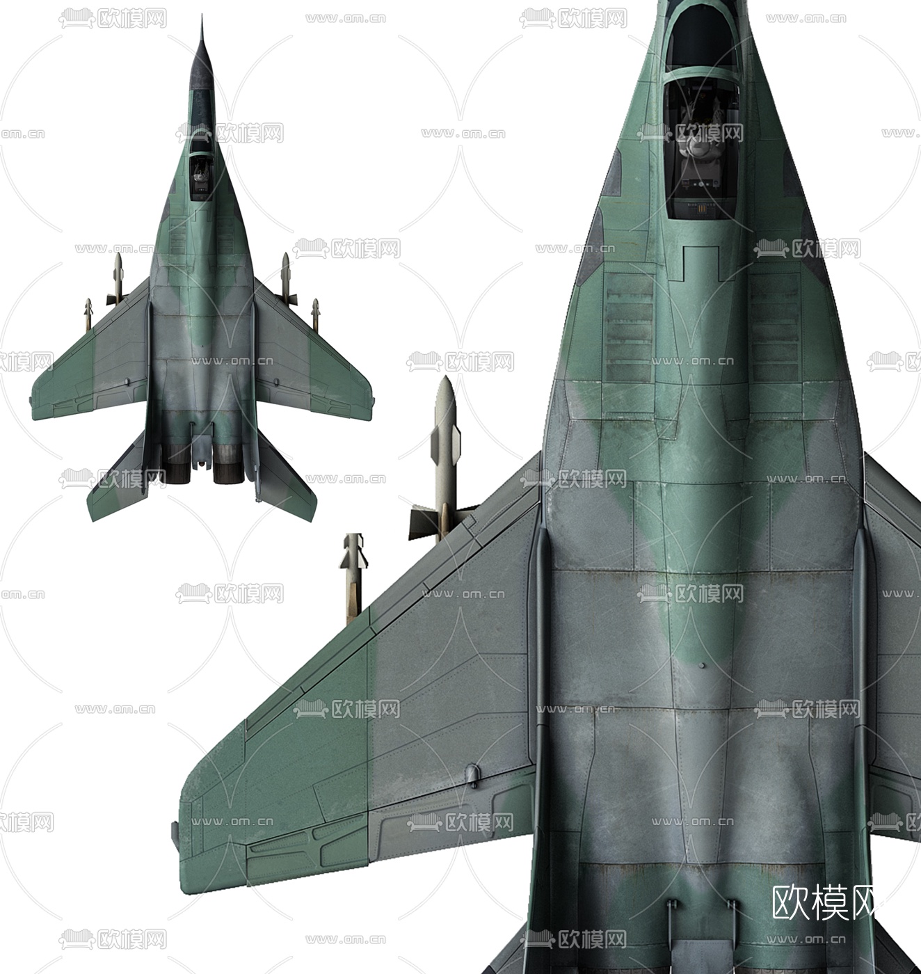 现代苏57战斗机航模玩具3d模型下载（渲染图2）
