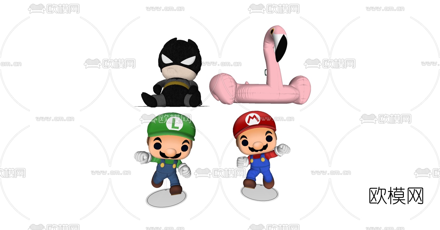 现代马里奥玩具su模型下载