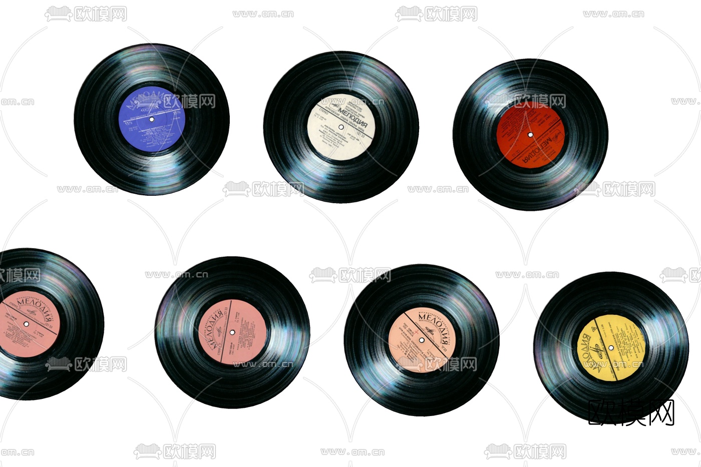 现代唱片光盘免费su模型下载