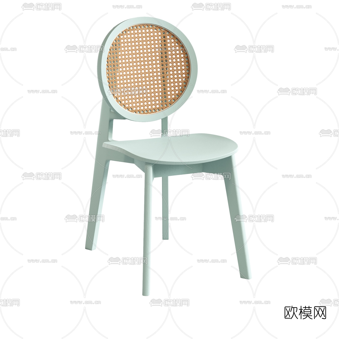 北欧单椅餐椅3d模型