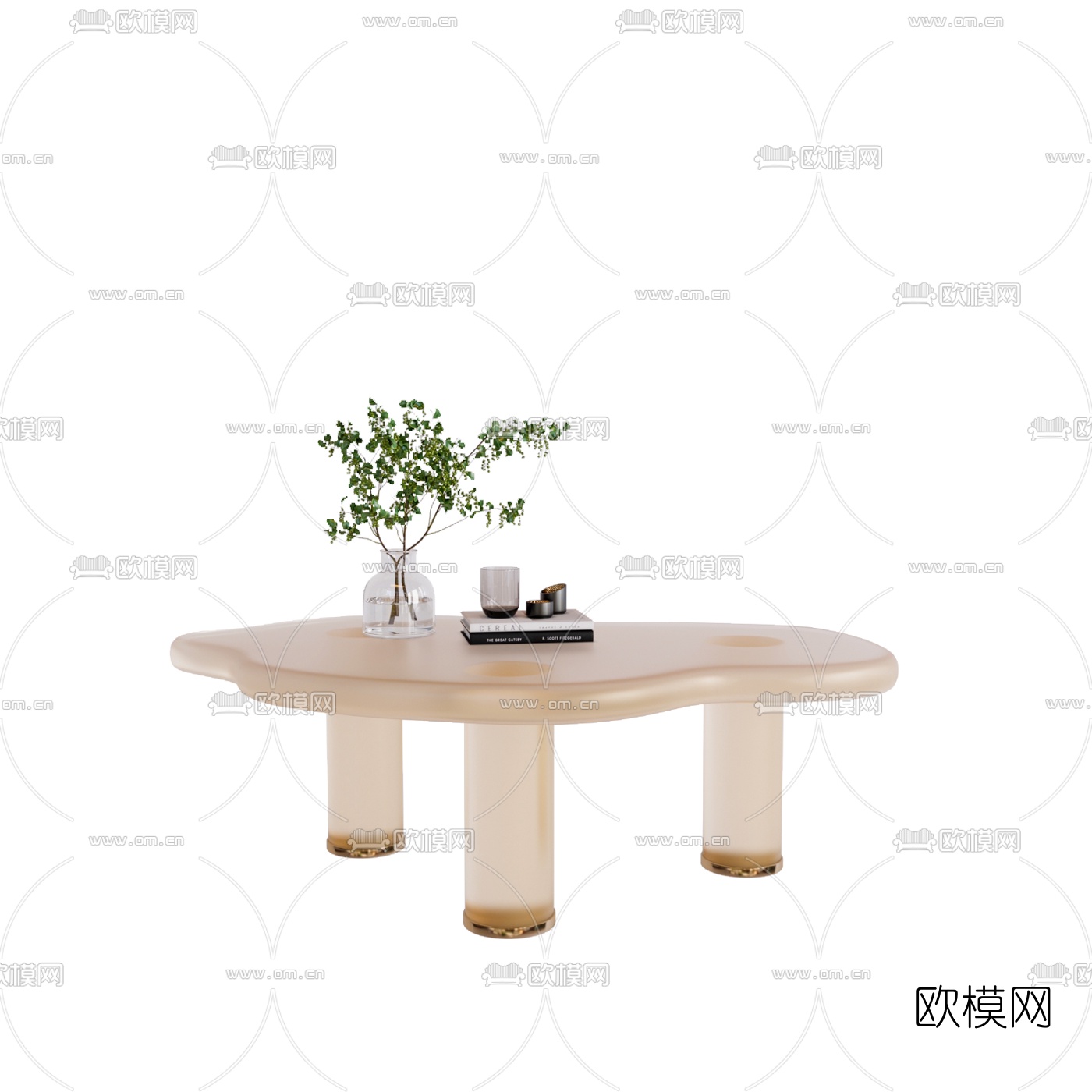 北欧时尚茶几3d模型