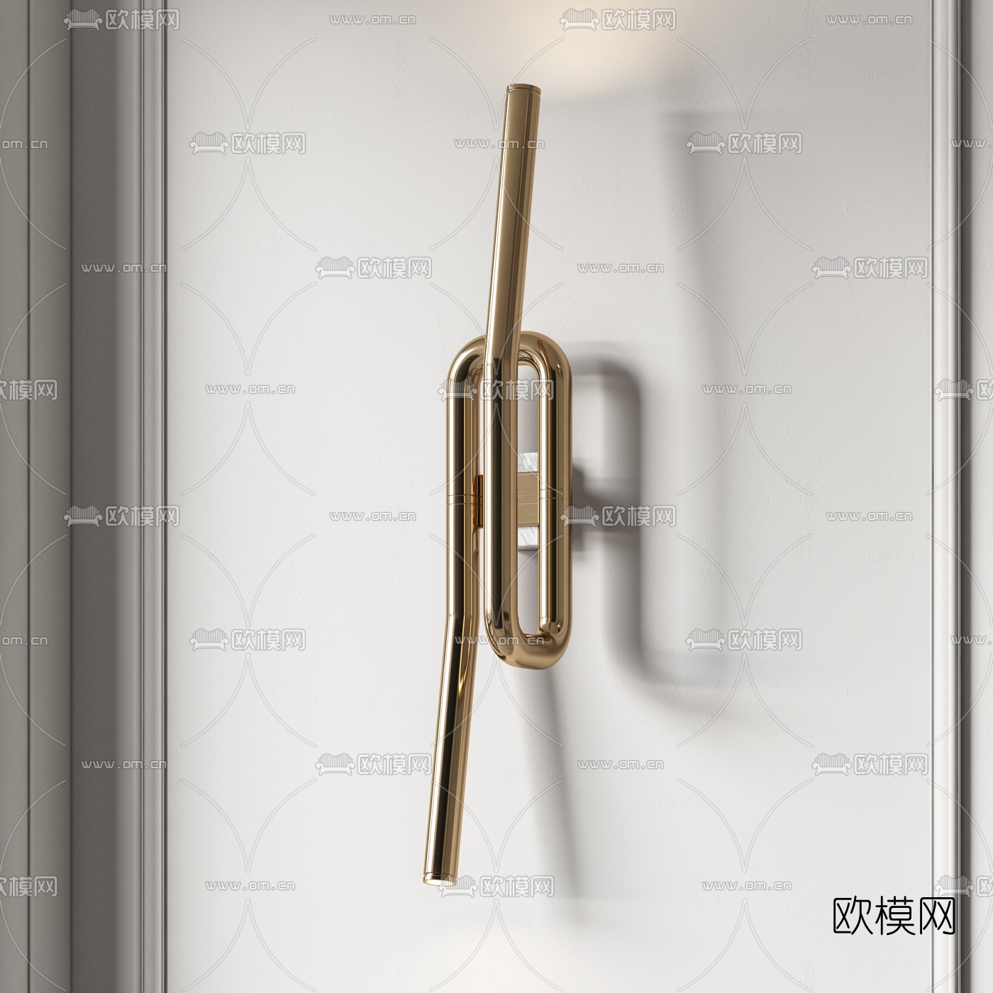 现代金属烤漆壁灯3d模型