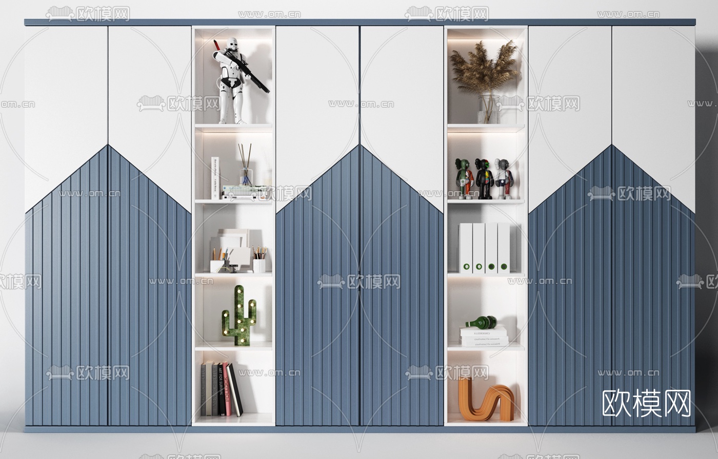 现代多功能儿童衣柜3d模型下载