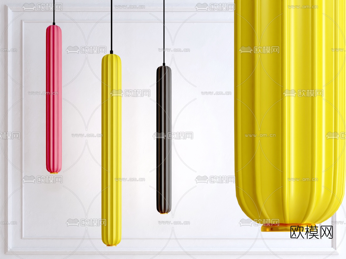 北欧简约吊灯su模型下载（渲染图1）