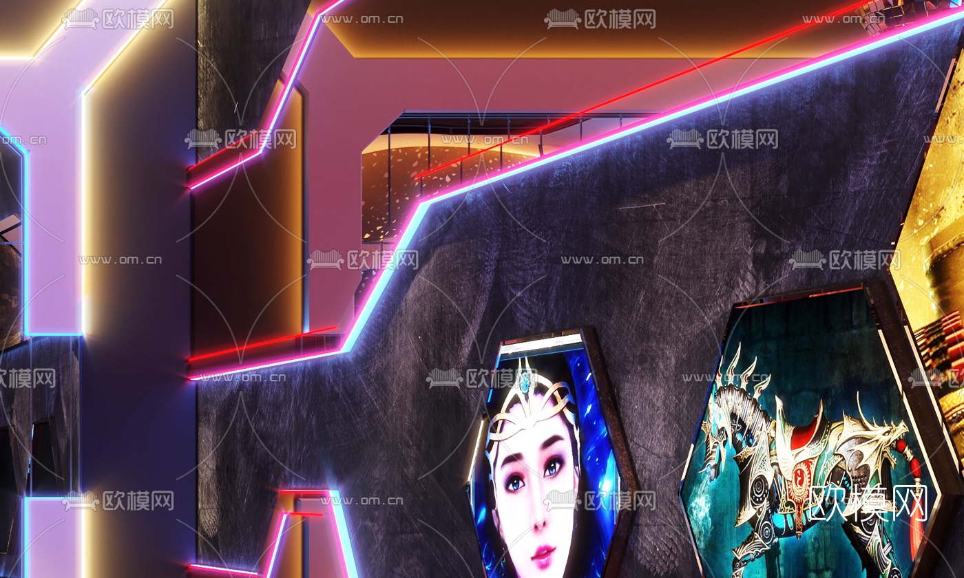 现代轻奢KTV包房3d模型