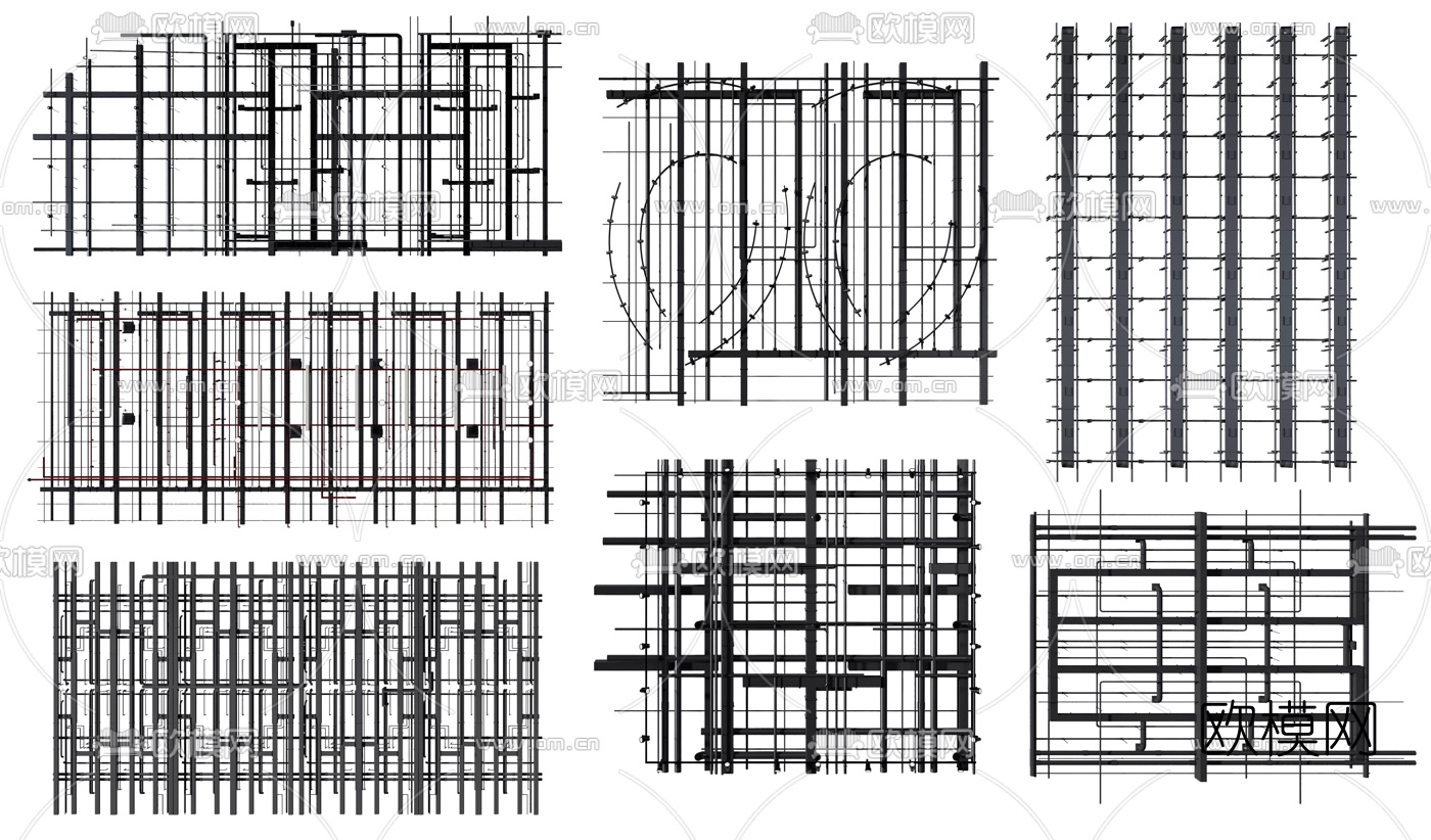 工业风管道通风管3d模型下载