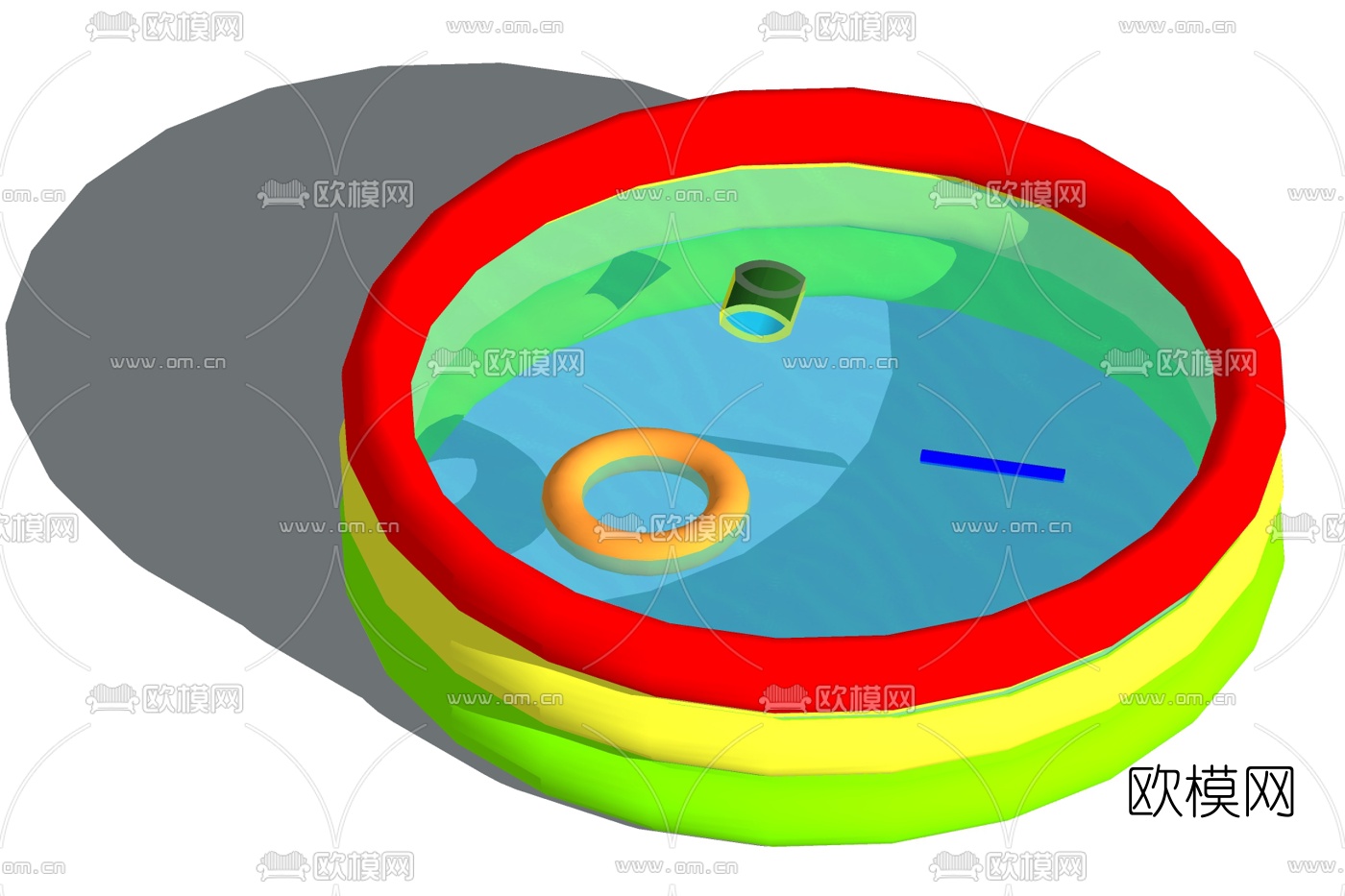 现代充气式儿童浴盆免费su模型下载