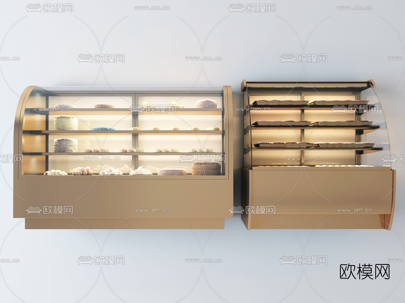 现代超市冰柜饮料柜商展柜架3d模型