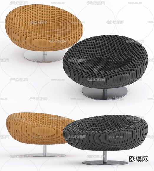 现代休闲椅3d模型下载