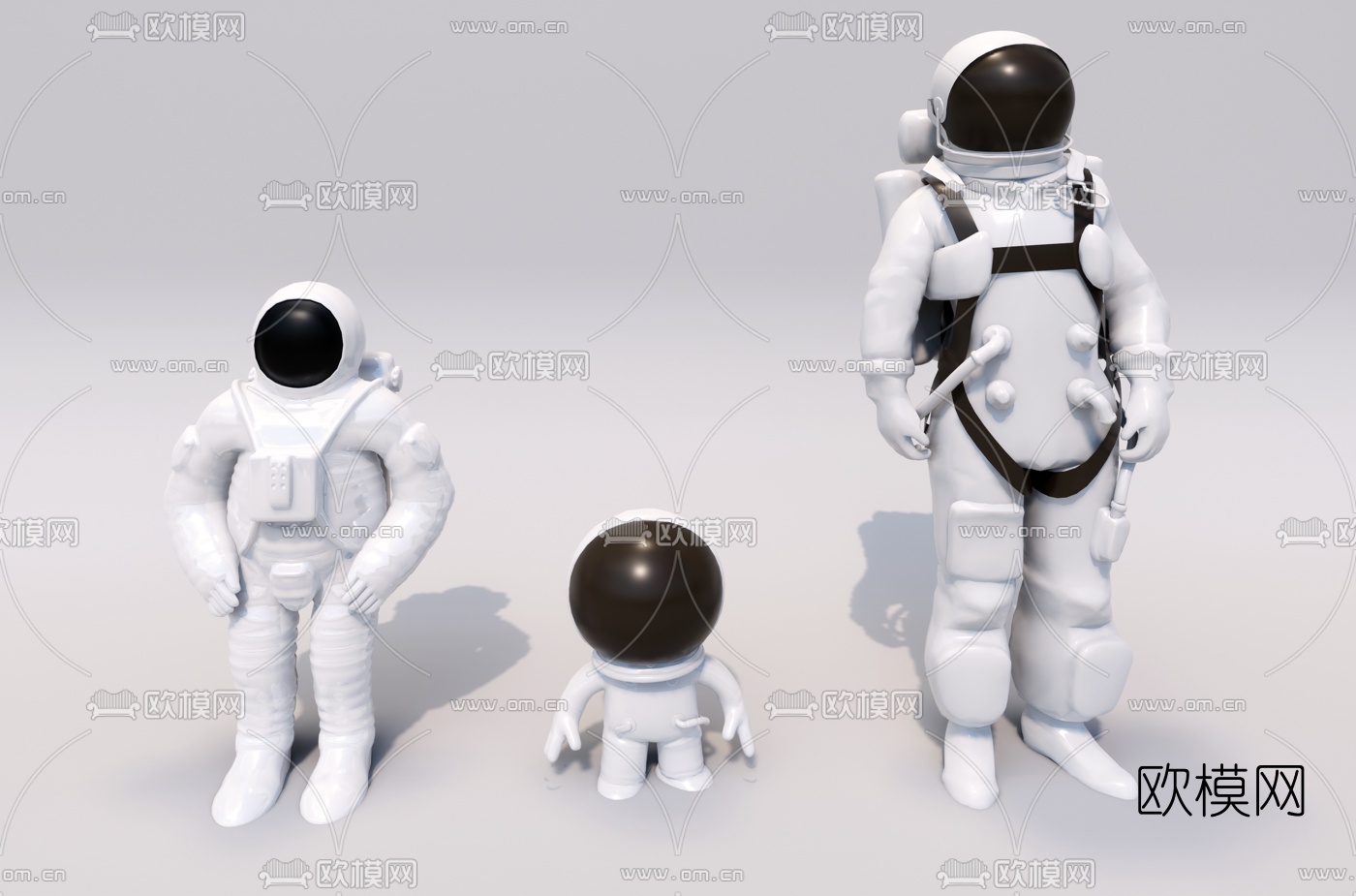 现代宇航员su模型下载（渲染图1）