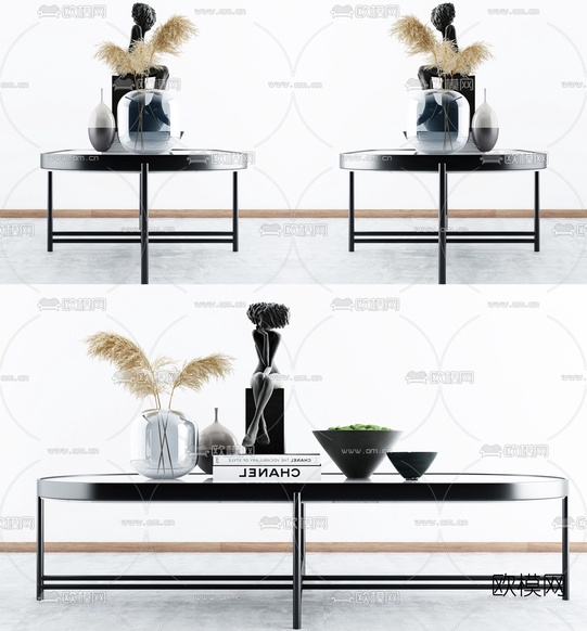 现代茶几3d模型下载