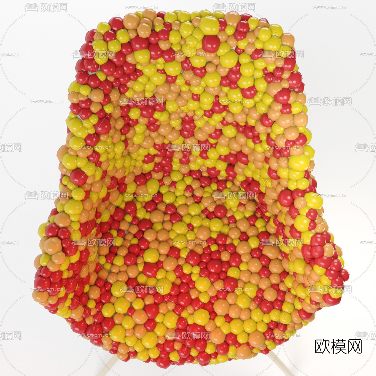 后现代泡泡球网红休闲椅3d模型