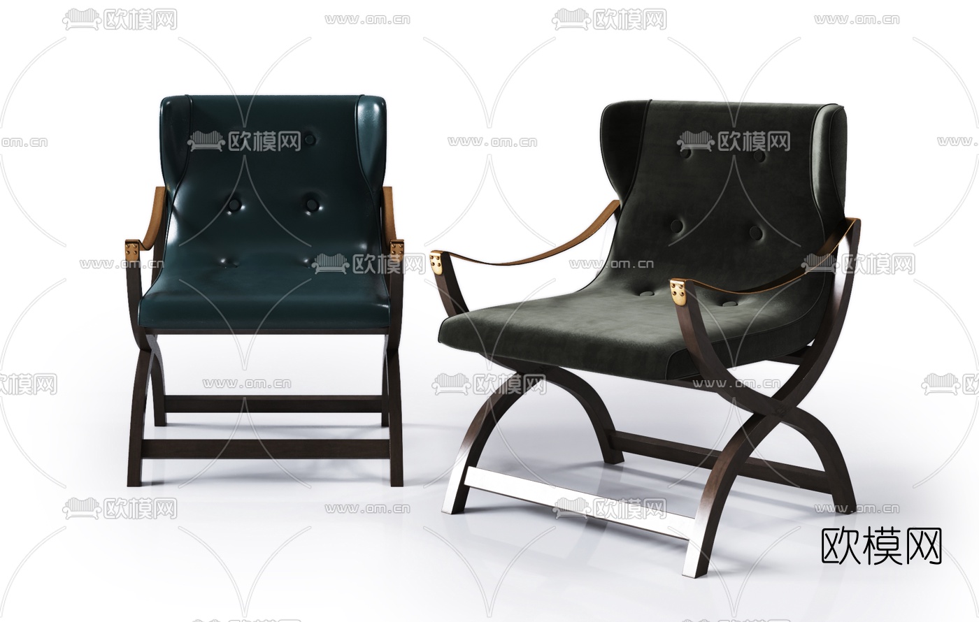 现代布艺休闲椅3d模型