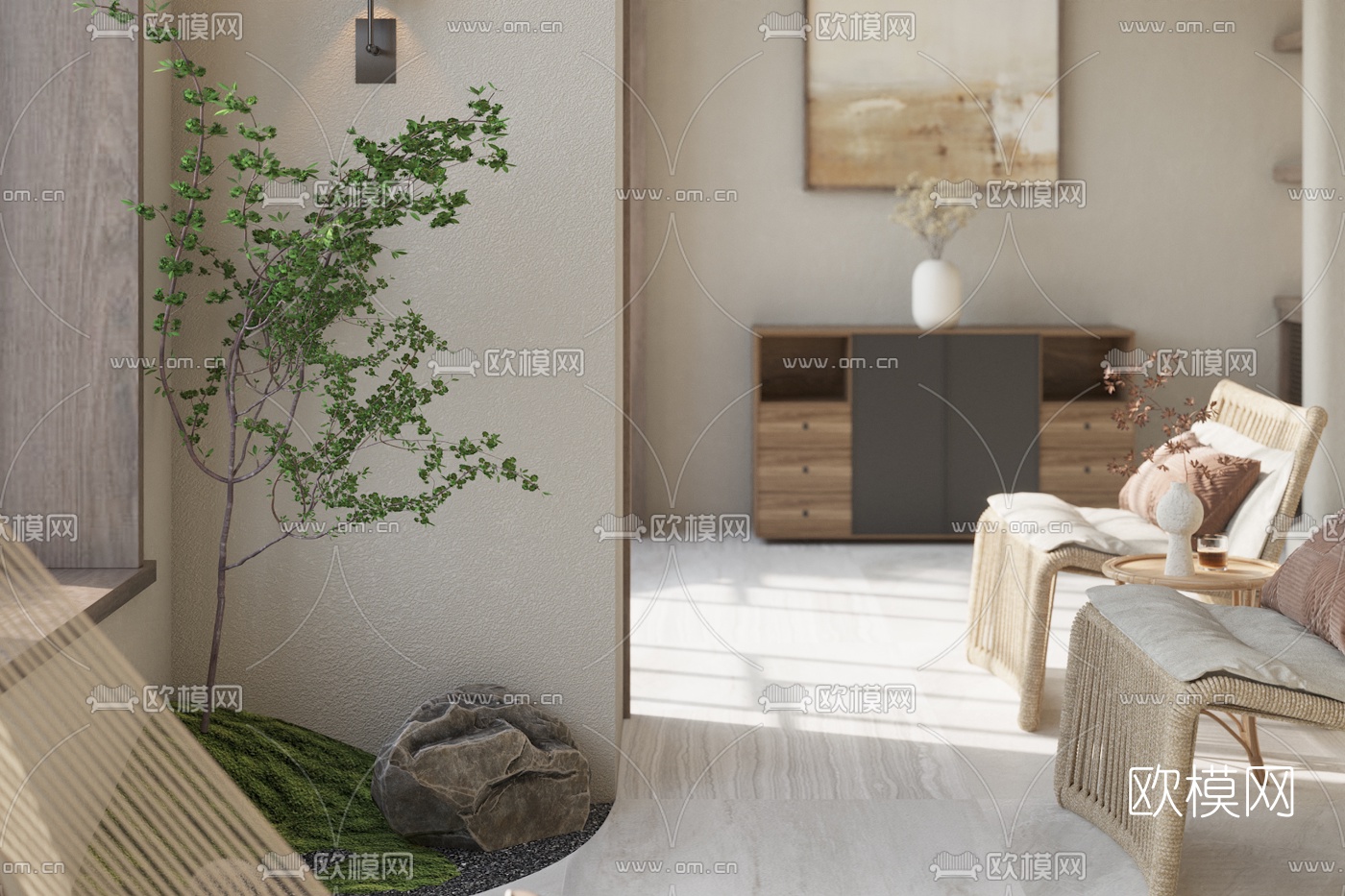 北欧居家休息区3d模型