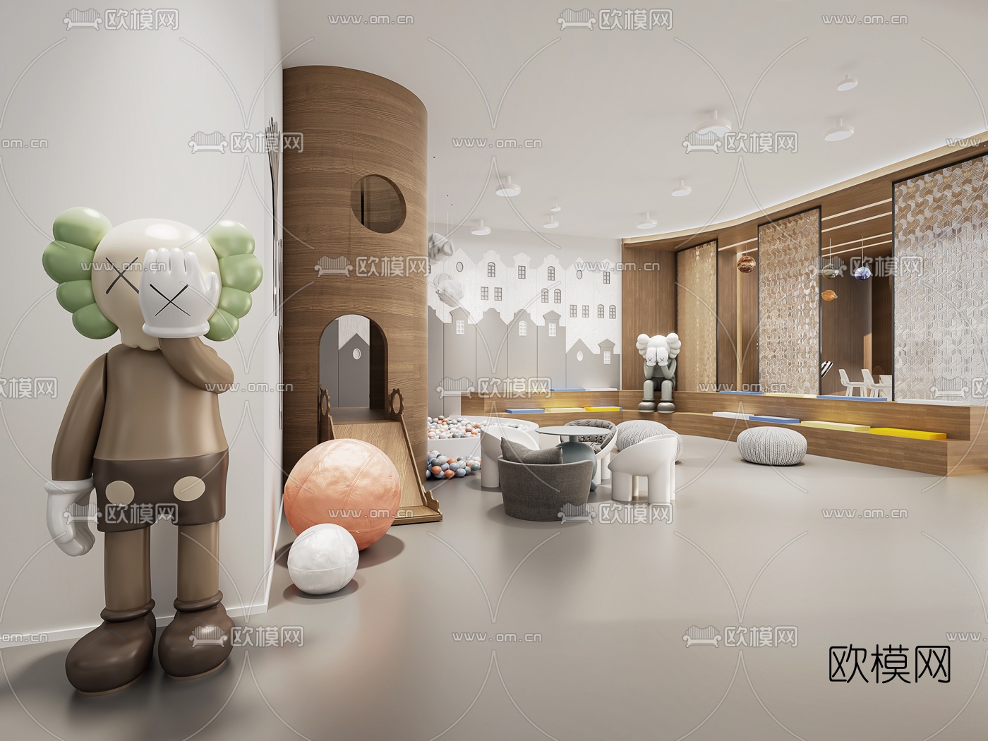 现代舞蹈培训学校3d模型