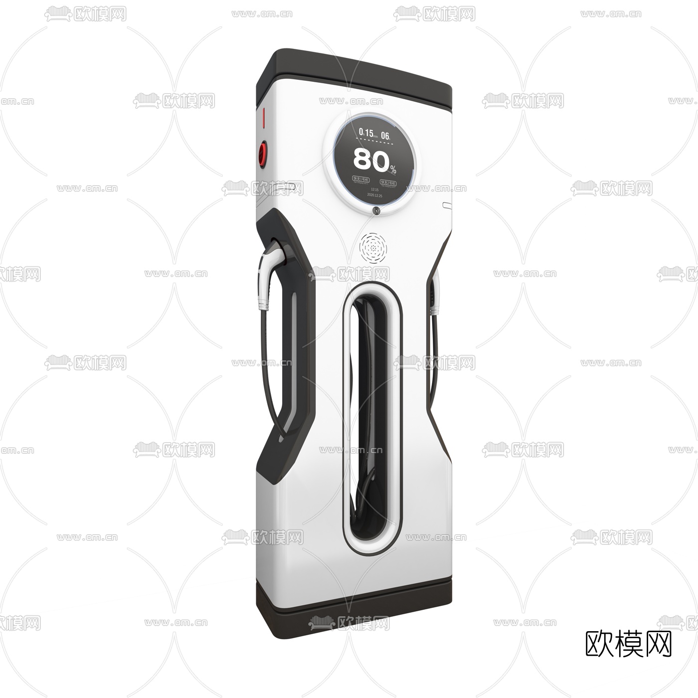 现代汽车充电桩3d模型下载（渲染图2）