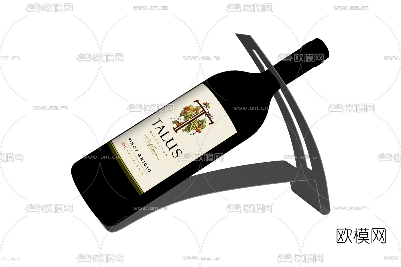 现代红酒su模型