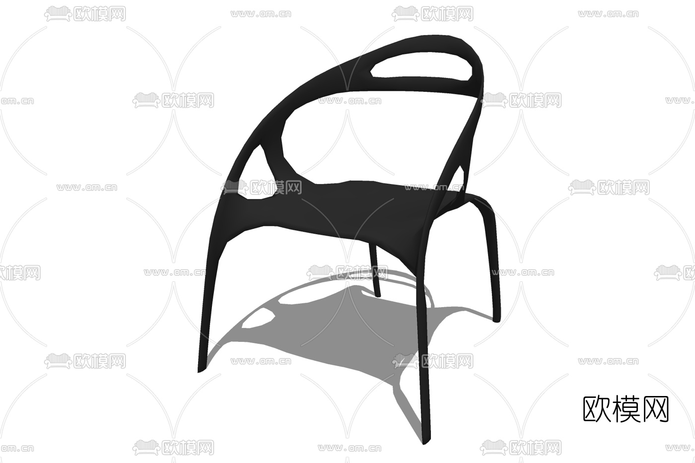 现代金属休闲椅免费su模型下载