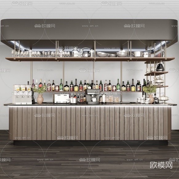 現(xiàn)代自助餐廳取餐臺3d模型下載(渲染圖2)