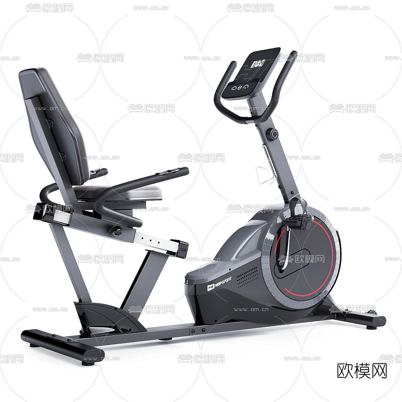 现代健身动感单车3d模型