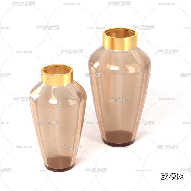 现代玻璃花瓶免费3d模型下载