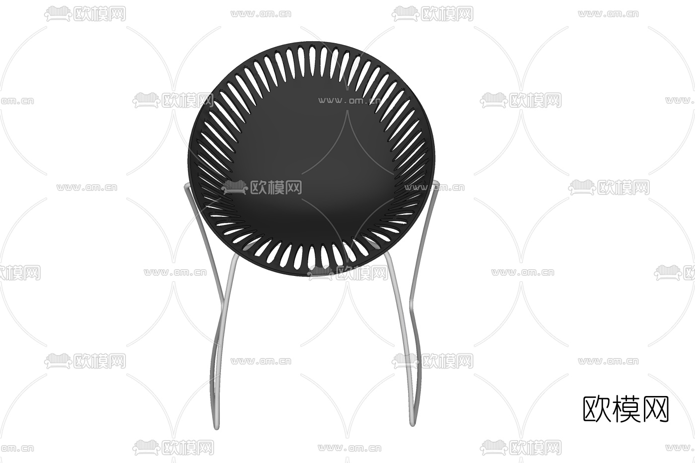 现代扇形休闲椅su模型下载