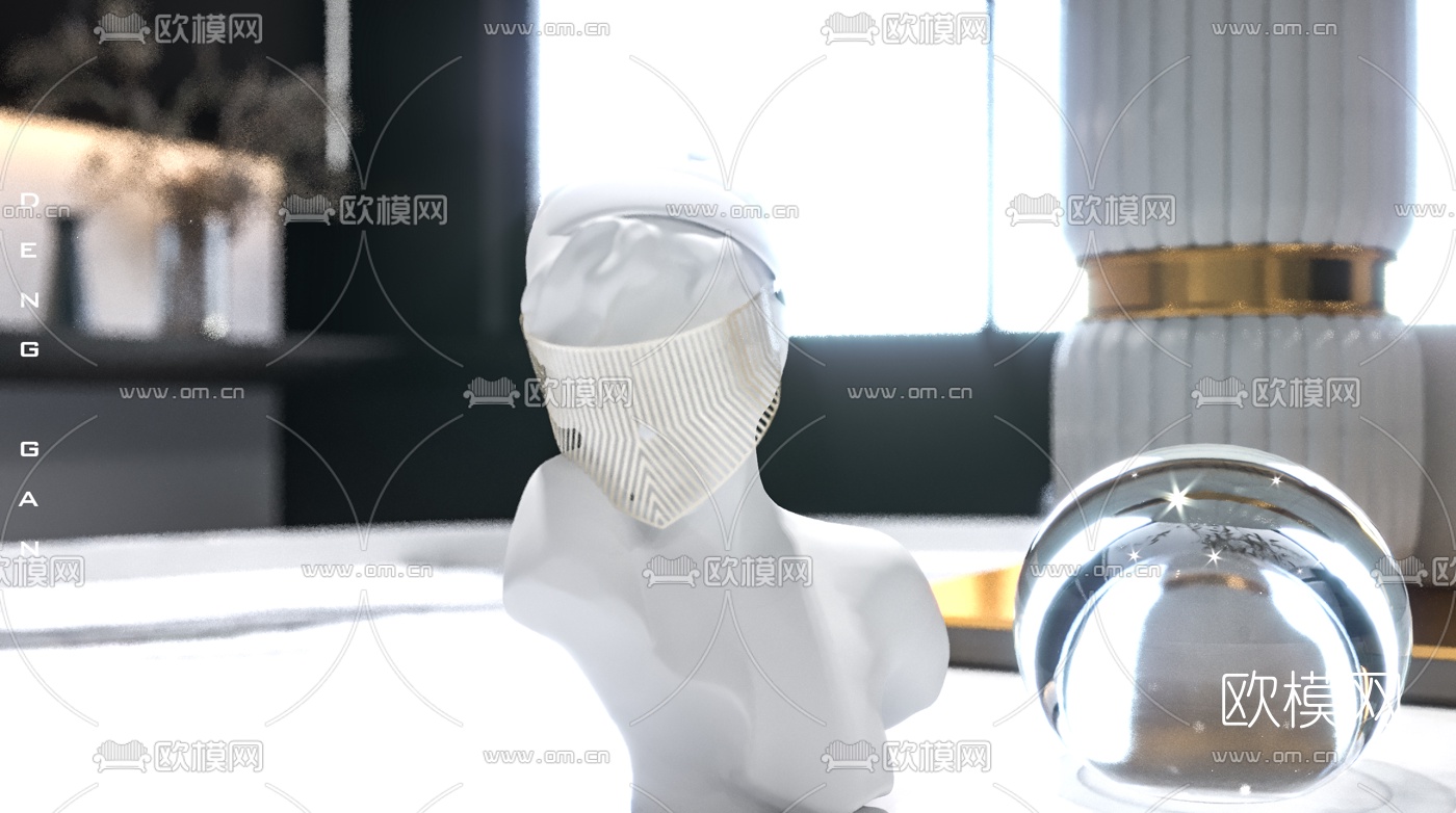 北欧公寓客厅餐厅3d模型