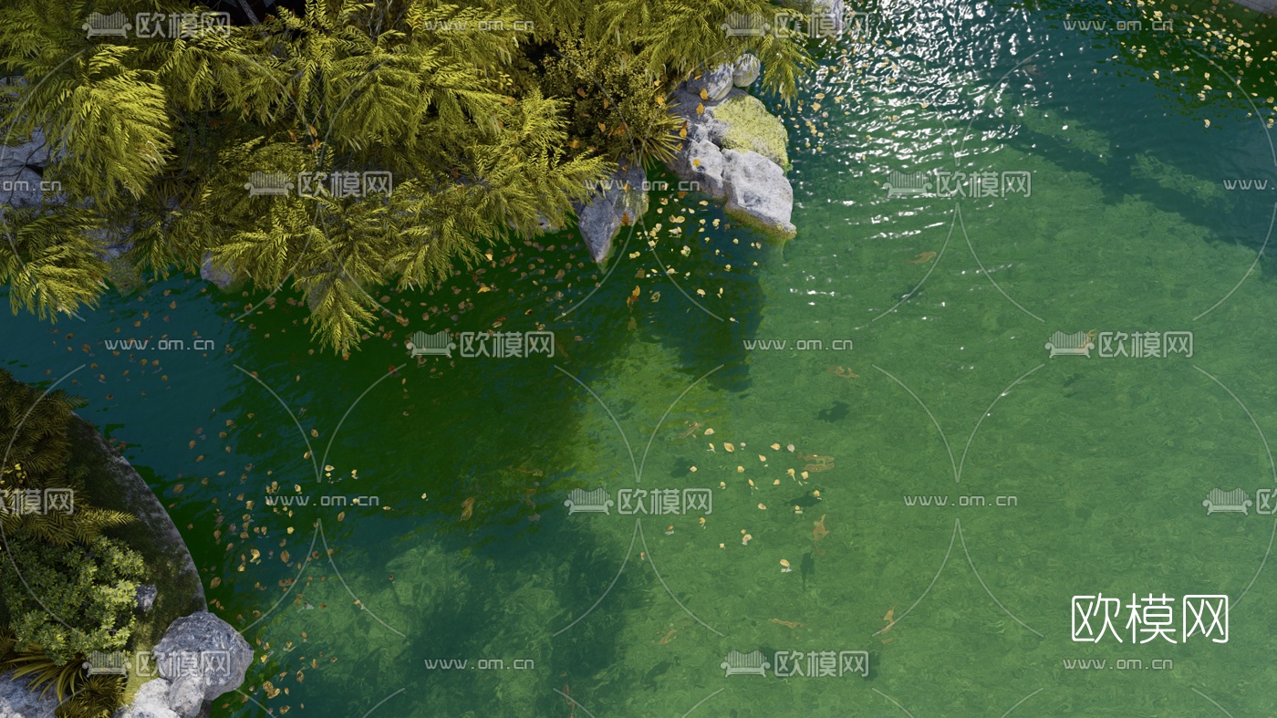中式古建园林景观3d模型