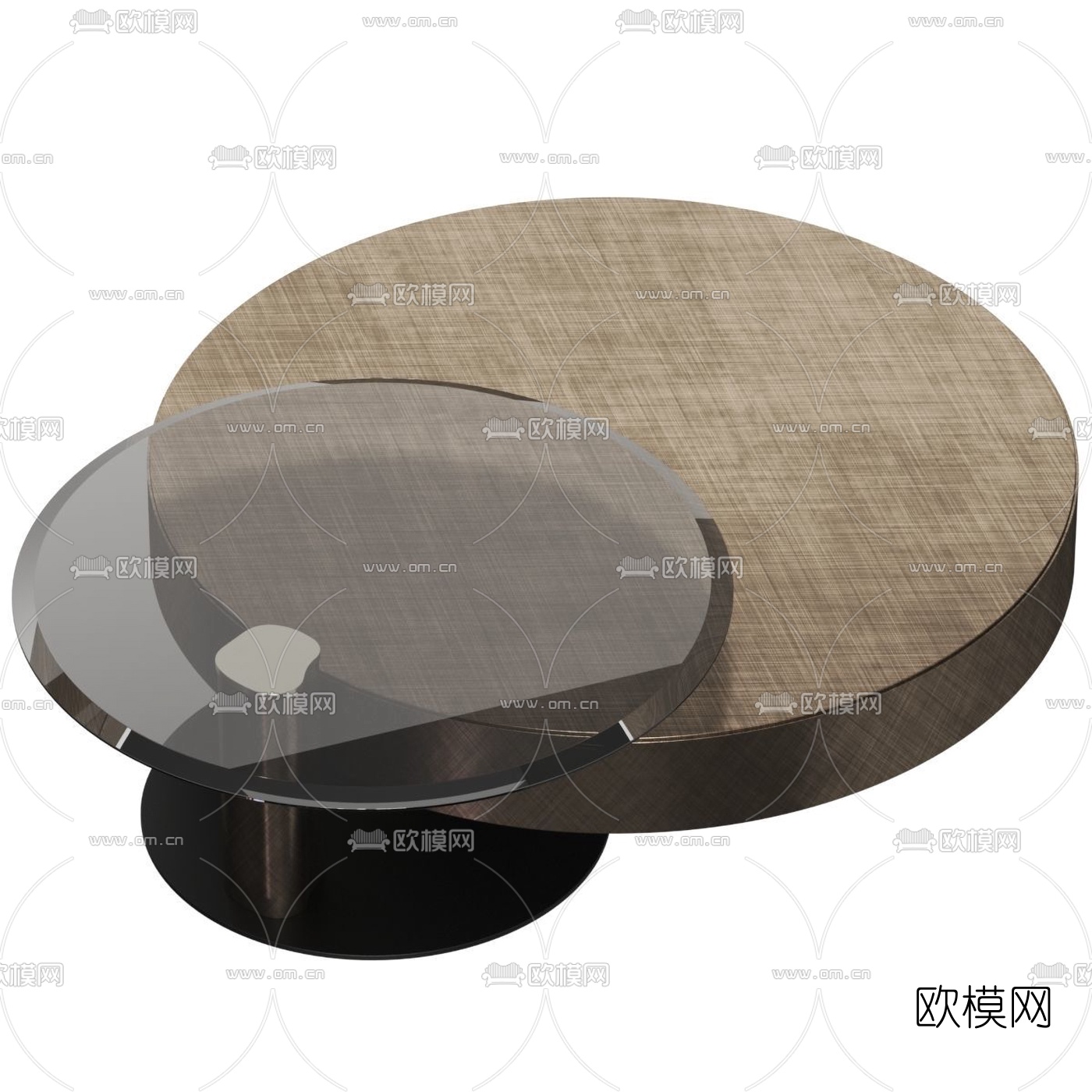 Cattelan Italia 现代金属玻璃茶几3d模型