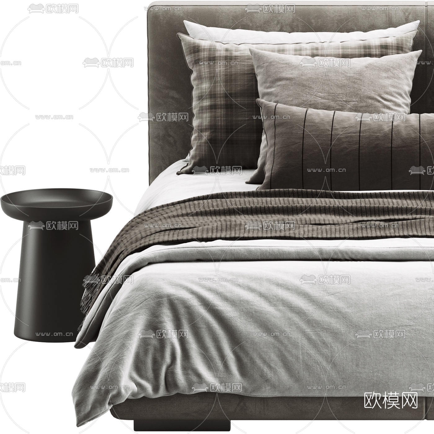 FLEXFORM 布艺双人床3d模型下载（渲染图3）