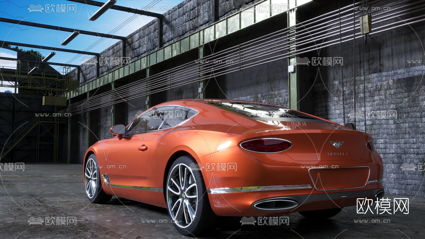 现代宾利汽车3d模型下载（渲染图2）