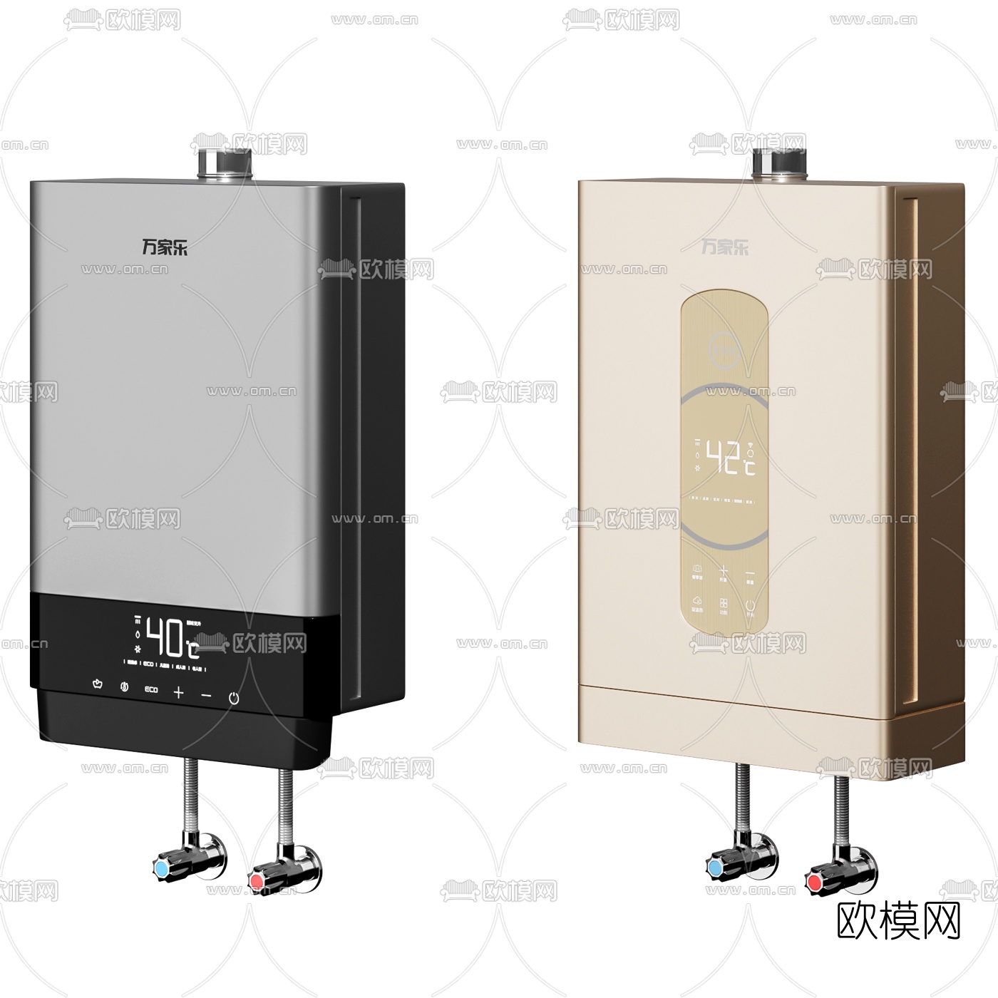 现代挂炉热水器3d模型