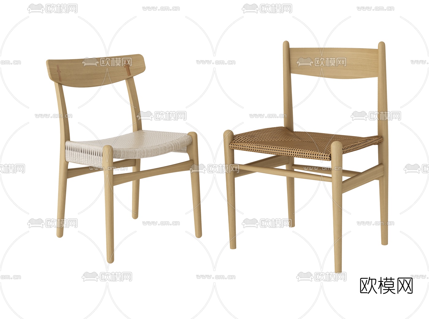 北欧编织单椅3d模型下载