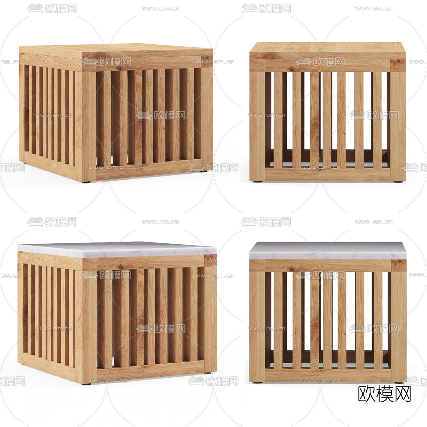 自然风方形角几边几3d模型下载