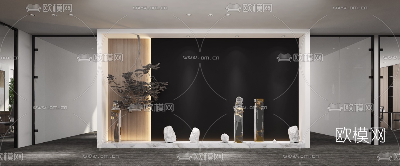 现代会议室3d模型
