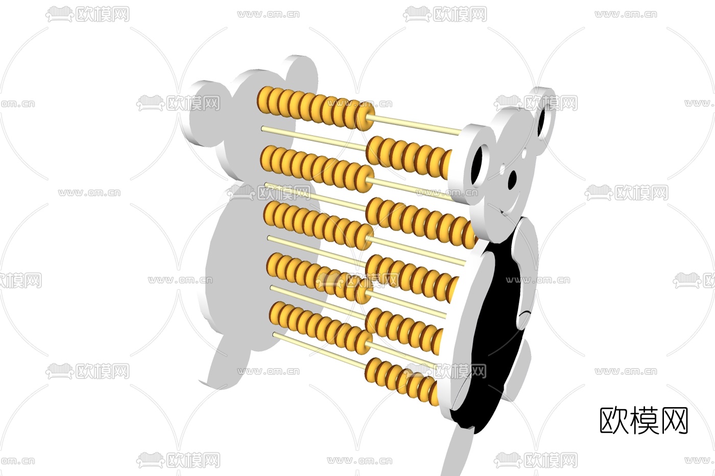 现代儿童算珠免费su模型下载