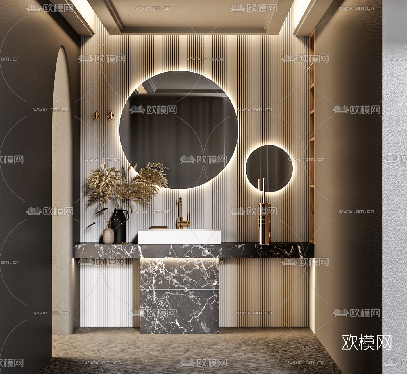现代洗手台3d模型