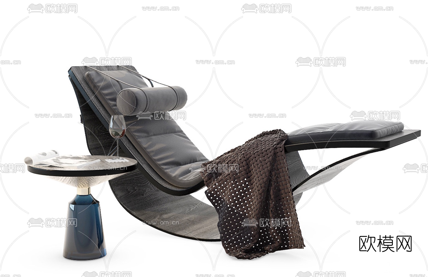 现代休闲躺椅3d模型下载