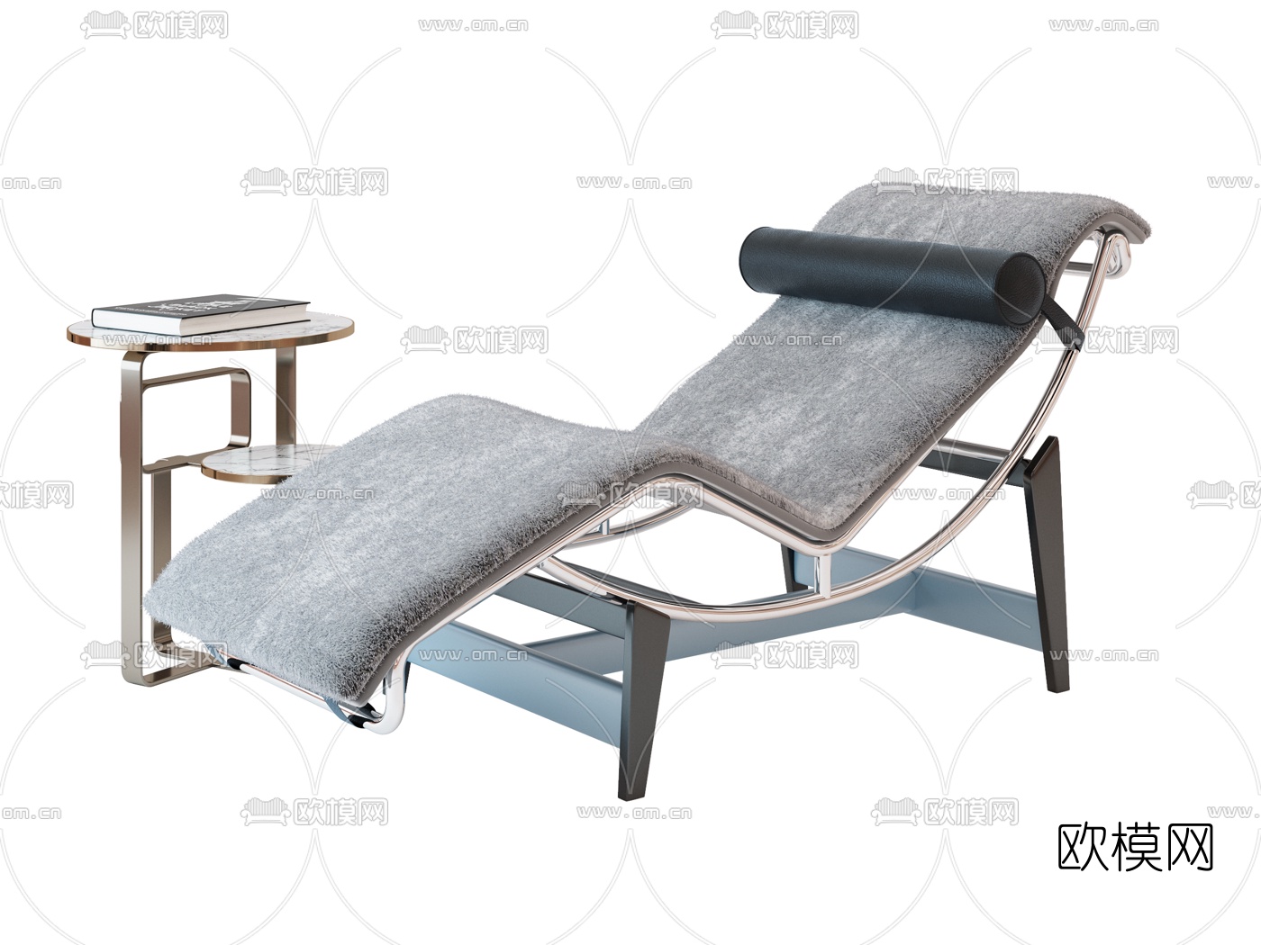 Cassina 躺椅边几3d模型下载