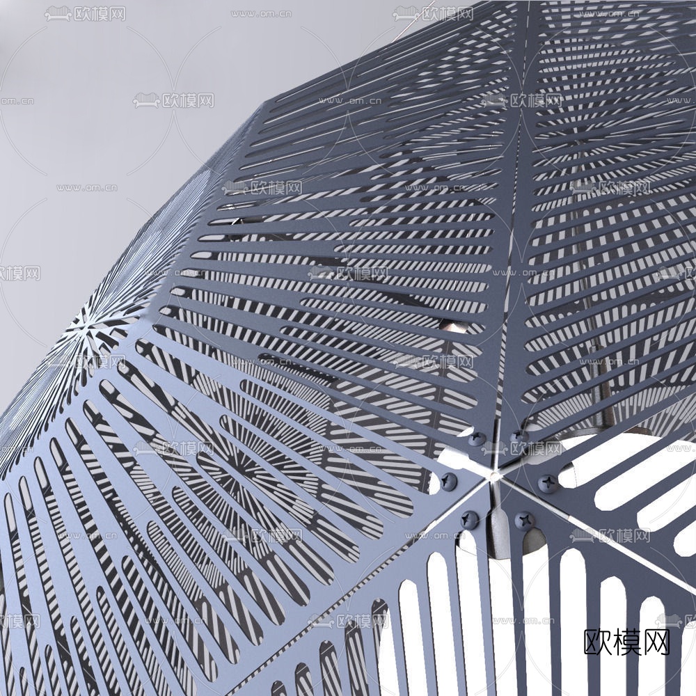 工业风铁艺吊灯免费3d模型下载（渲染图3）