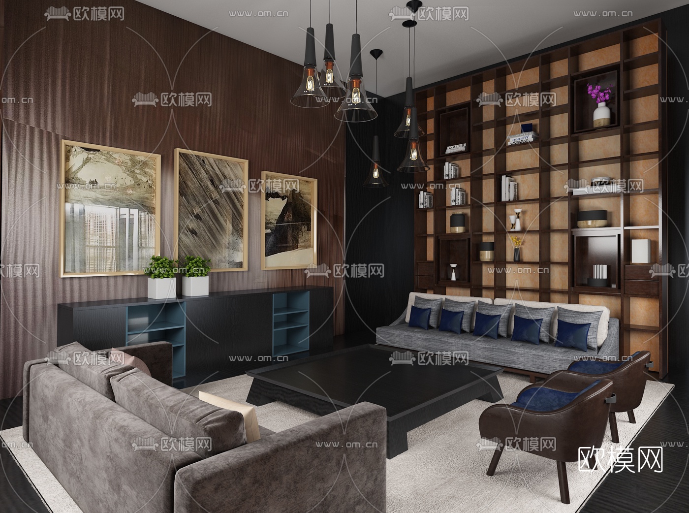 意大利PROMEMORIA品牌 现代客厅3d模型下载