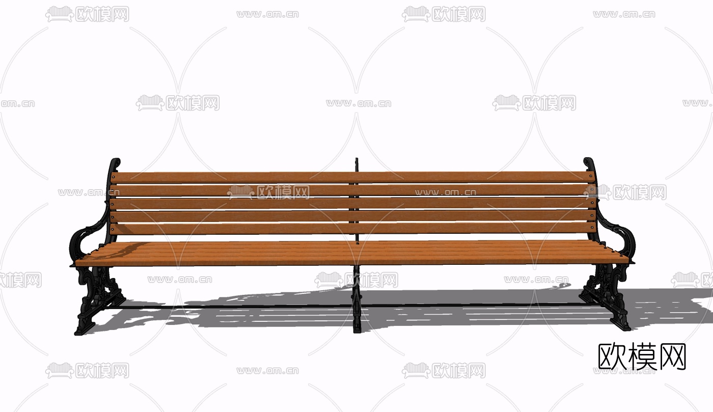 现代实木公用椅免费su模型下载