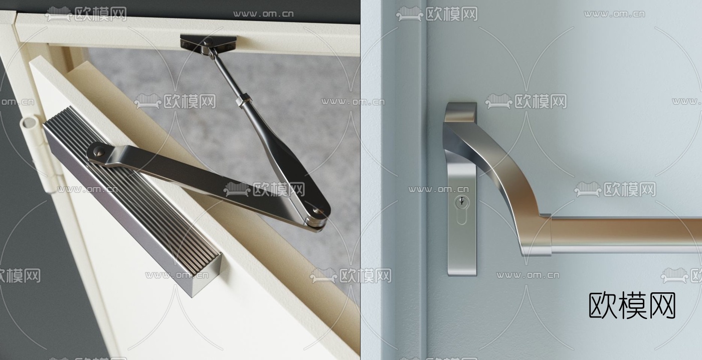 现代消防门3d模型