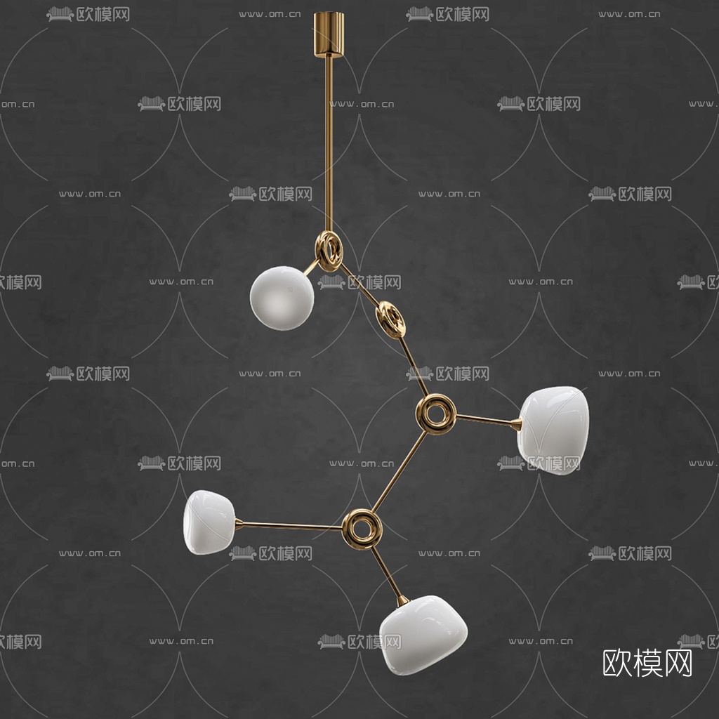 现代多头吊灯3d模型