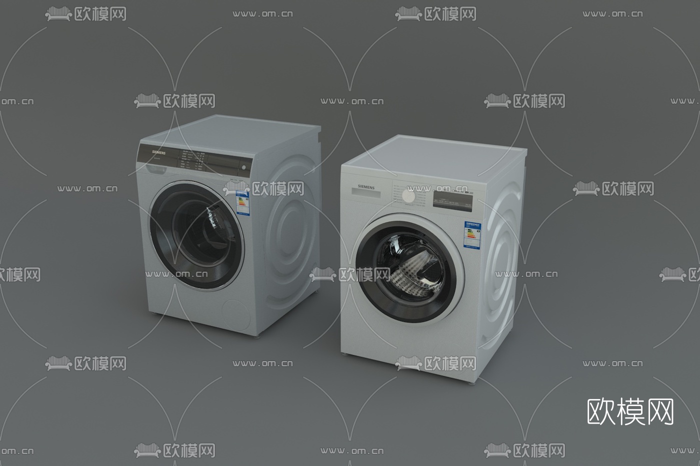 现代洗衣机免费3d模型下载
