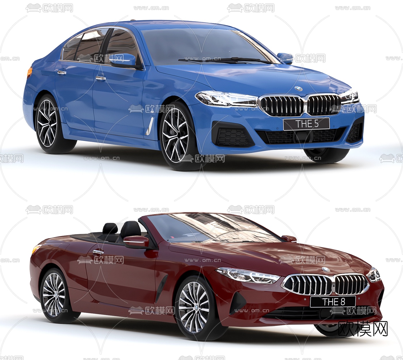 现代敞篷宝马汽车3d模型