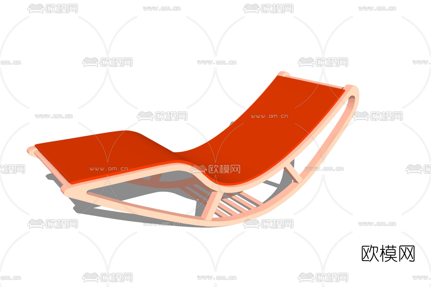 现代躺椅su模型下载